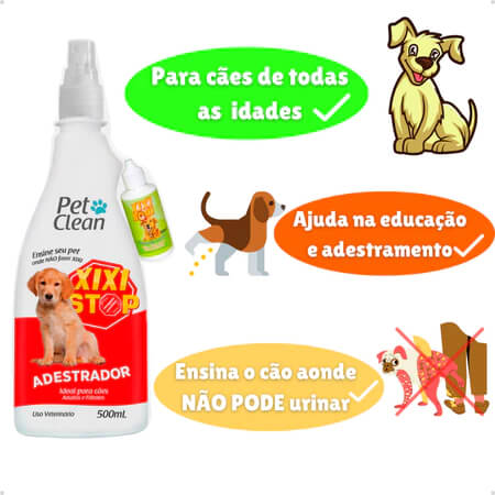 Kit Educador Canino 3 em 1: Pare Mordidas + Xixi Stop + Pipi Certo