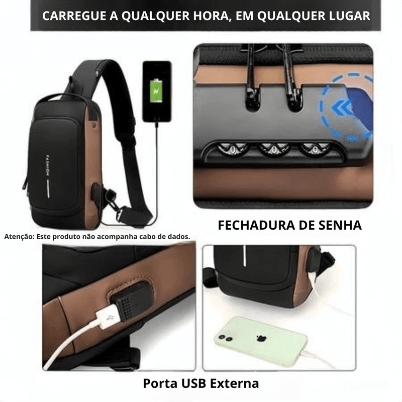 Mochila X-Protect Premium - Compacta, Resistente e À Prova D'água