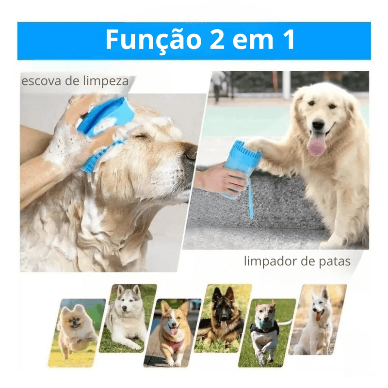 Limpador de Patas Pet – Copo Silicone para Banho